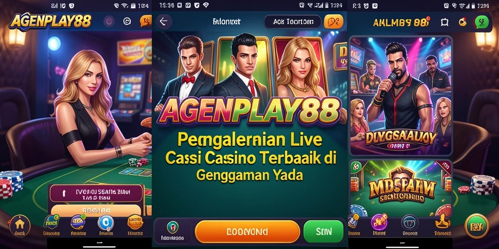 Tampilan penuh aksi gameplay Live Casino AGENPLAY88.