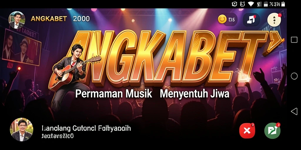 Screenshot utama ANGKABET menampilkan gameplay seru dengan elemen musik.