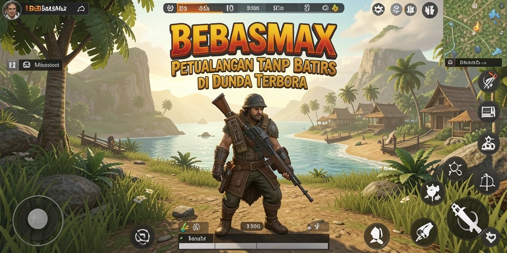 Screenshot gameplay BEBASMAX dengan eksplorasi dunia terbuka yang menakjubkan.