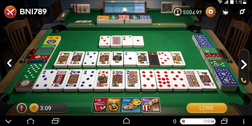 Screenshot BNI789 menunjukkan keseruan permainan Domino yang interaktif.