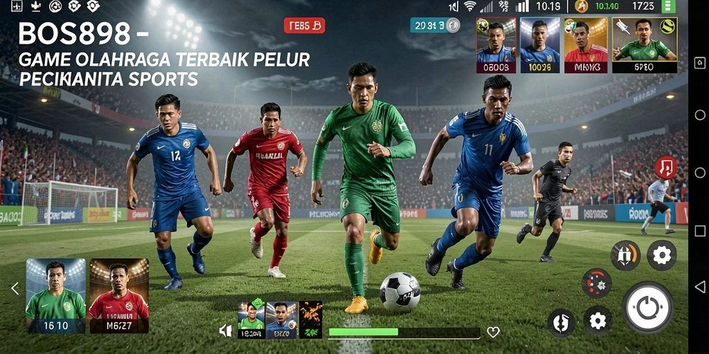 Screenshot utama BOS898 menampilkan gameplay seru di lapangan olahraga.