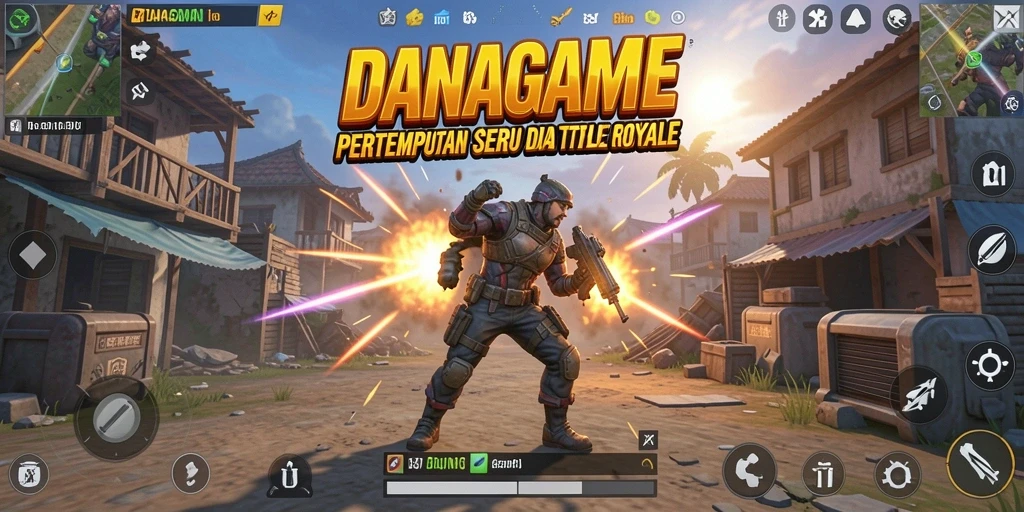 Gameplay seru dan intens dalam DANAGAME Battle Royale.
