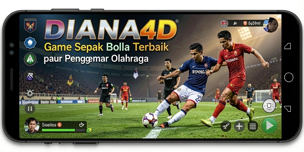 Screenshot gameplay DIANA4D dengan aksi seru sepak bola.