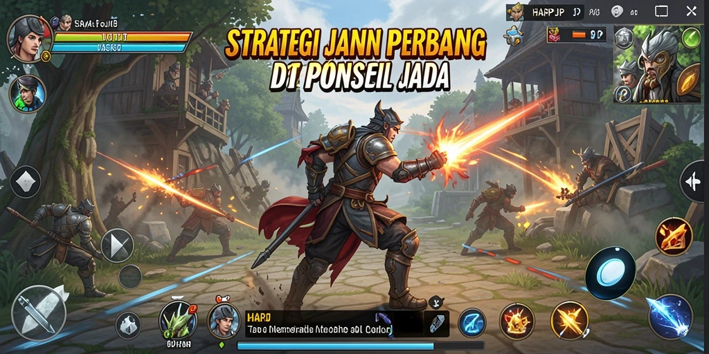 Screenshot gameplay HARAPJP dengan pasukan dan strategi perang.