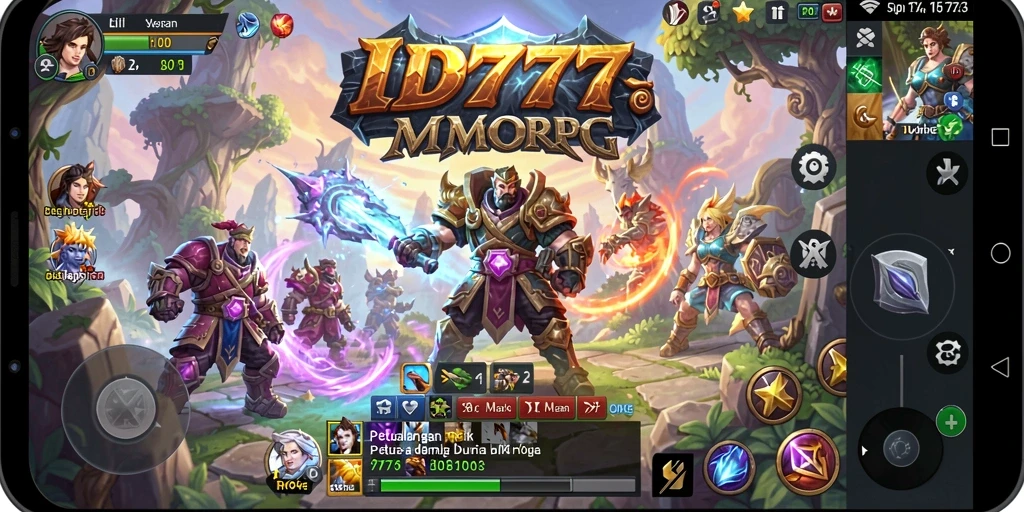 Screenshot menampilkan aksi seru dalam ID777, gameplay MMORPG yang menarik.