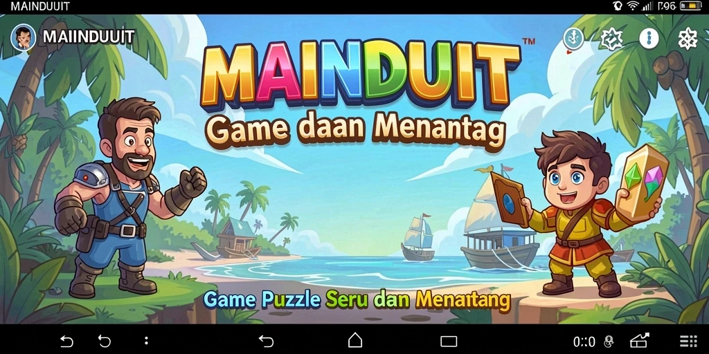 Tampilan gameplay penuh tantangan dan keseruan di MAINDUIT.