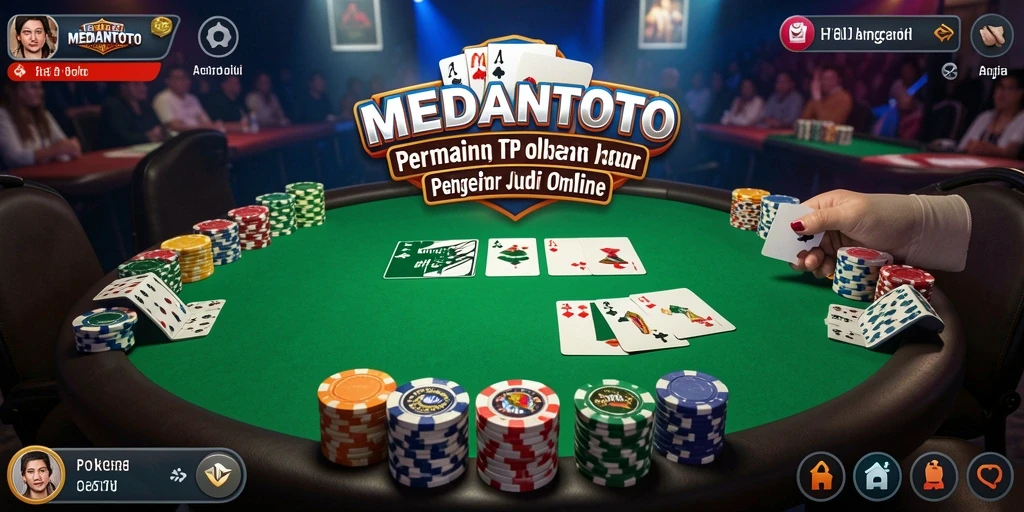 Tampilan menarik dari gameplay Poker di MEDANTOTO.