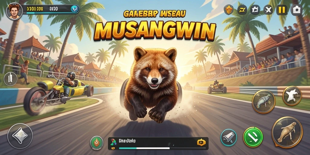 Tampilan gameplay MUSANGWIN yang penuh aksi dan menegangkan.