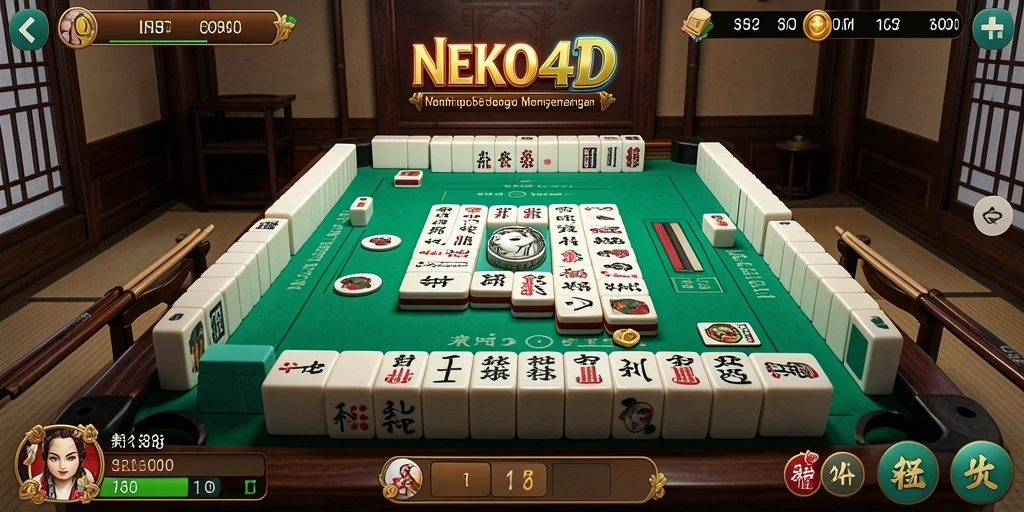 Gambar tampilan permainan Mahjong di NEKO4D dengan desain yang menarik.