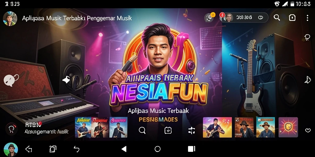 Tampilan gameplay NESIAFUN yang menarik saat pengguna berinteraksi dengan musik.