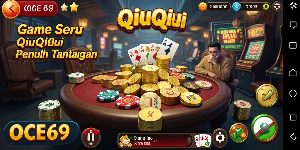 Screenshot OCE69 menampilkan momen menegangkan saat bermain QiuQiu.