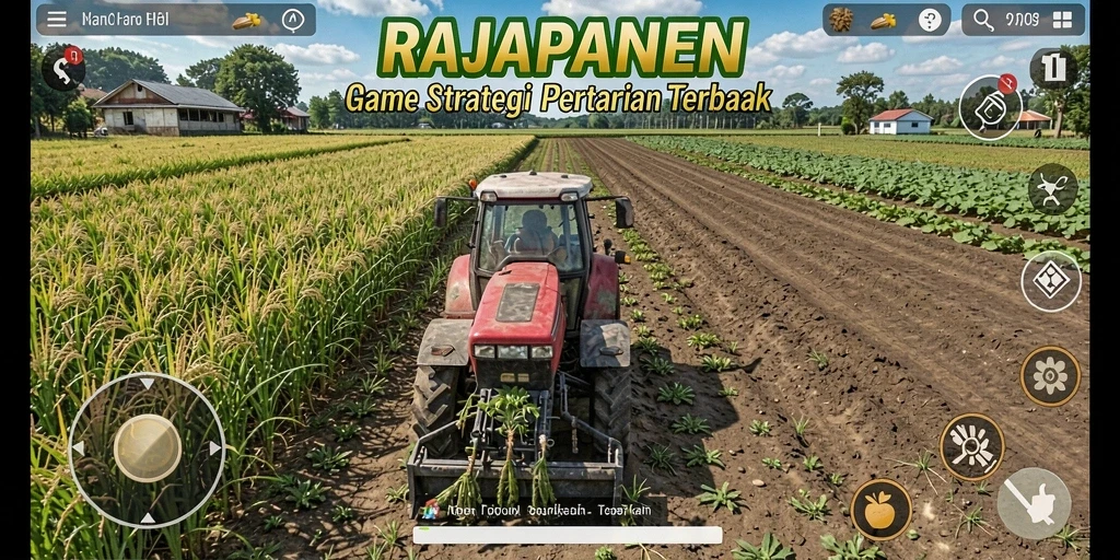 Tampilan gameplay seru dalam RAJAPANEN yang menggugah semangat bertani.