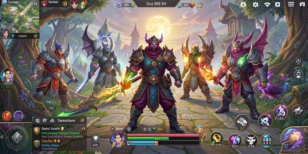 Tampilan gameplay menarik dalam dunia fantasi S9S9.