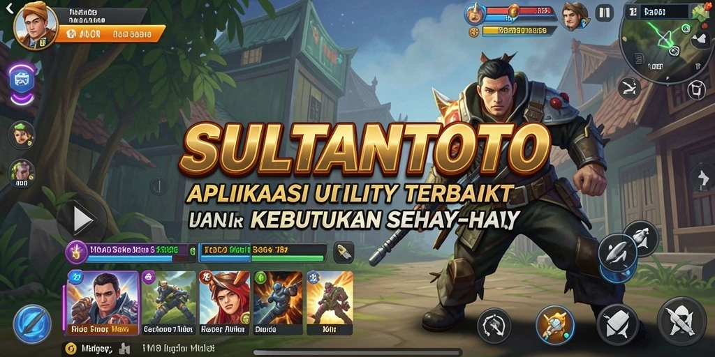 Screenshot dari tampilan utama SULTANTOTO yang menunjukkan fitur-fitur Utility.