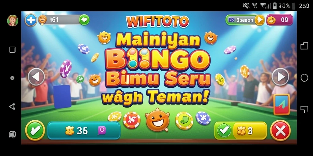 Tampilan gameplay menarik dari WIFITOTO dengan suasana Bingo yang seru.